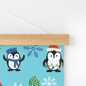 Fun  Winter Penguins 