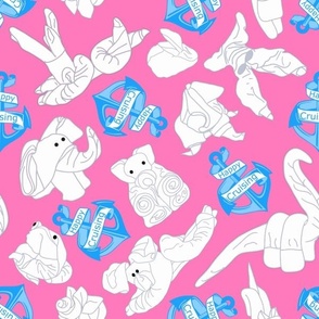 Happy Cruising Towel Animals Flamingo Pink