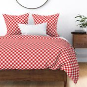 Gingham (Red, 0.5 inch diagonal)