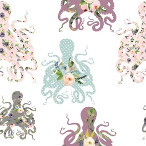 blush floral patchwork octopus verrucosus 