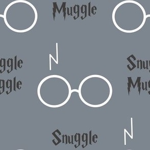 snuggle muggle wizard glasses - stone gray