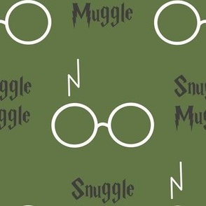 snuggle muggle wizard glasses - dirty lime