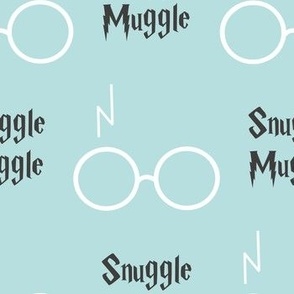 snuggle muggle wizard glasses - succulent blue