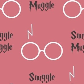 snuggle muggle wizard glasses - mauve peonies