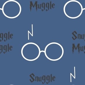 snuggle muggle wizard glasses - winter blue