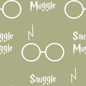 snuggle muggle wizard glasses - green stem