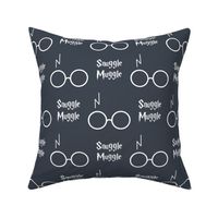 snuggle muggle wizard glasses - charcoal