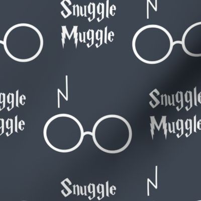 snuggle muggle wizard glasses - charcoal