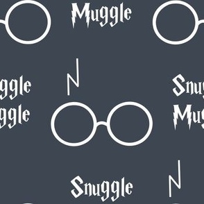 snuggle muggle wizard glasses - charcoal