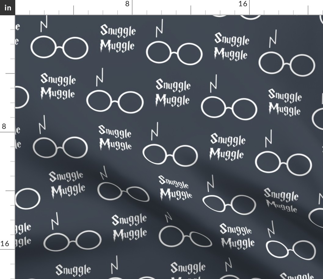 snuggle muggle wizard glasses - charcoal