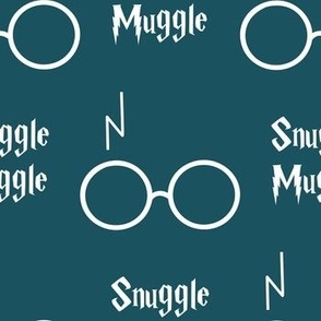 snuggle muggle wizard glasses - midnight teal