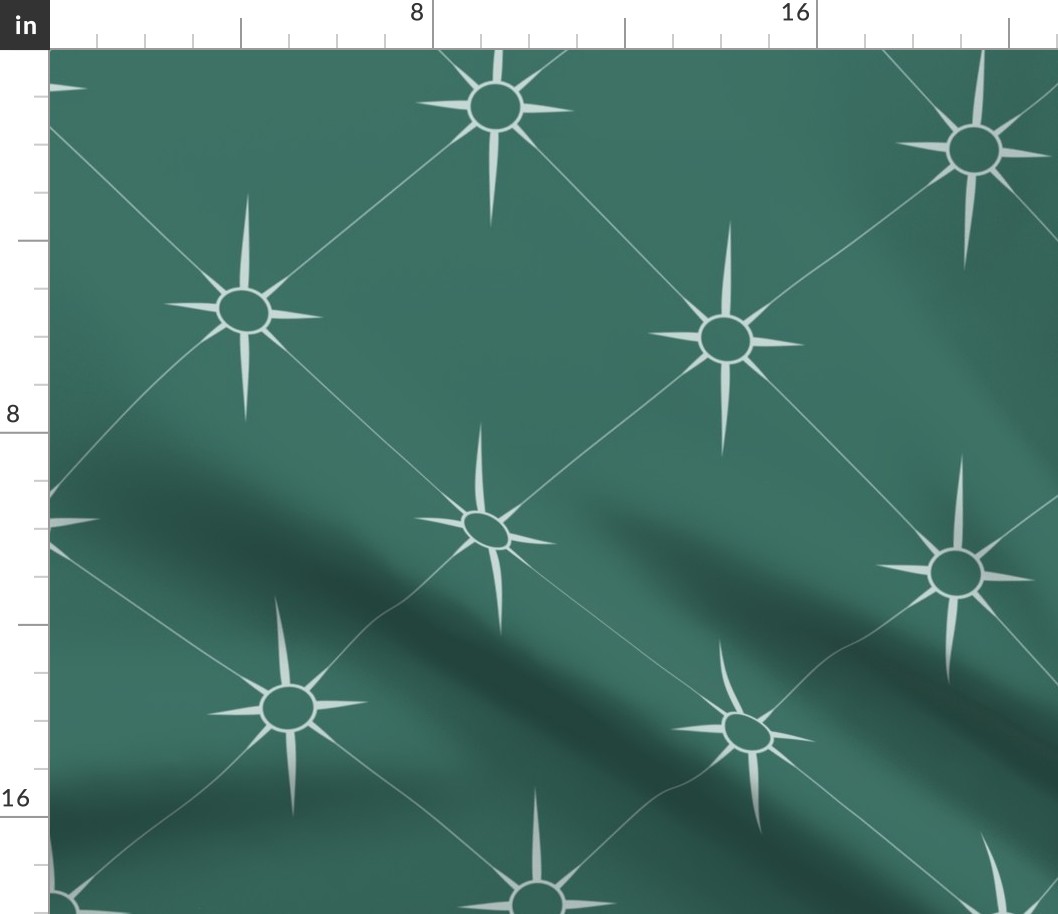 Starburst Tufts / Mid Mod / Atomic / Christmas Pine / Medium