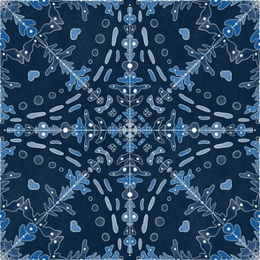 Mandala type blue pattern 