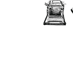 Typewriters & Birds(Black & White)