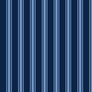 Light Blue Ticking Stripe on Dark Blue