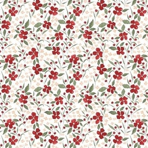 True Love Floral White and Red - 3.5x3.5