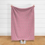 Large Viva Magenta Slightly Wonky Gingham Check