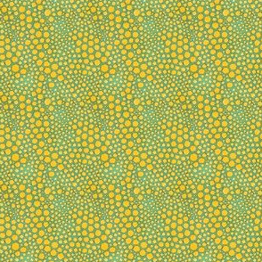 Dot Crowd: Aqua and Yellow