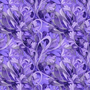 Loose Floral Watercolor Art Purple Elegance Smaller Scale