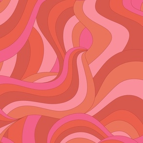 Retro Swirl -  Pink