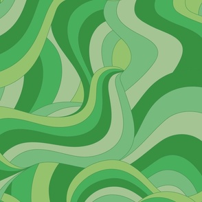 Retro Swirl - Green