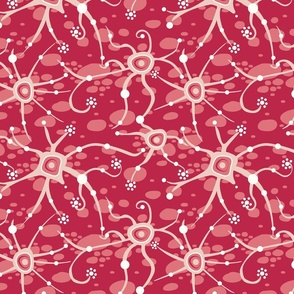 neural network crimson and pink | medium