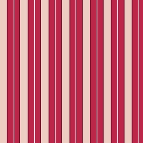 vertical regency stripes red and pale pink