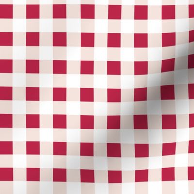 gingham viva magenta and pale dogwood | small