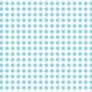 gingham light blue and white | small