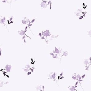 Amethyst bellagio fiori - watercolor lilac baby flowers - painted pretty florals b083-11
