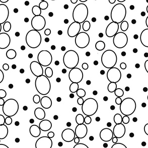 Black White Circles Dots