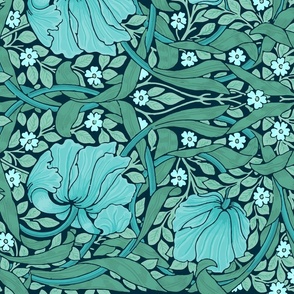 William Morris  ~  Antiqued Pimpernel ~  Aegir ~ Rotate 90