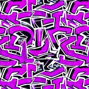 graffiti in abstract purple