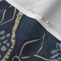 Modern Chinoiserie - Navy - Large