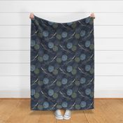 Modern Chinoiserie - Navy - Large