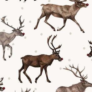 Eight Reindeers - Dots - Large Scale