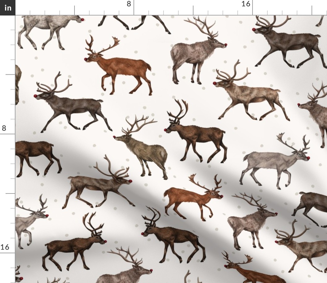Eight Reindeers - Dots - Large Scale