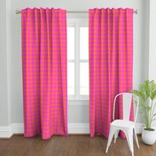 shocking pink orange houndstooth large