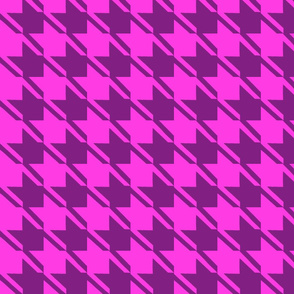 shocking pink purple houndstooth large