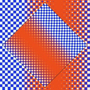 Blue orange squares