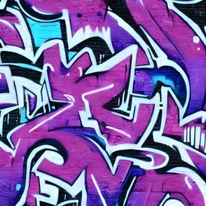 abstract graffiti purple and blue