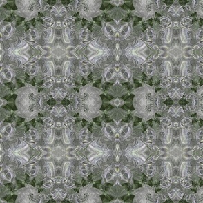 inky geo tapestry - silver green 