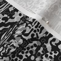 Black and White - Grey - Fearless Optimism Wild Pattern | Small ©designsbyroochita 