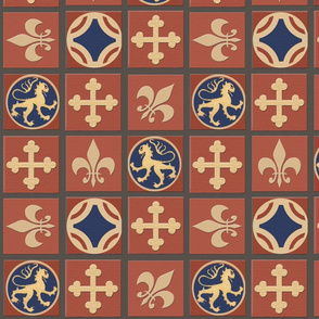 Medieval Tile Floorcloth