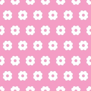 Simple Blossoms on Light Pink with Pink Centers - Large