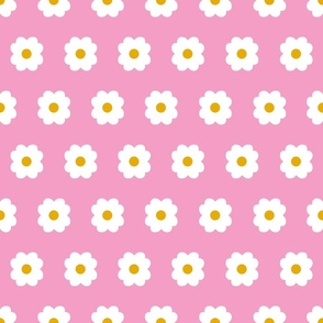 Simple Blossoms on Light Pink with Yellow Centers - Large