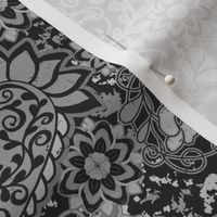 Raisen Black Grayscale Paisleys, medium