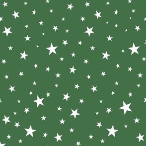 Stars deep christmas green