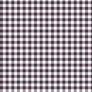 1/4" Gingham Checks Midnight Plum