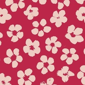 Sakura Cherry Blossom  flowers - Viva Magenta pink - large
